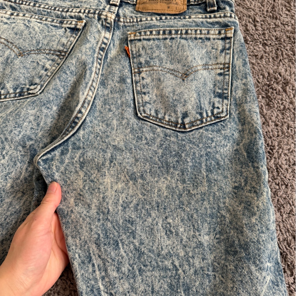 Vintage Levi’s 505  orange tab acidic wash jeans - Picture 6 of 8